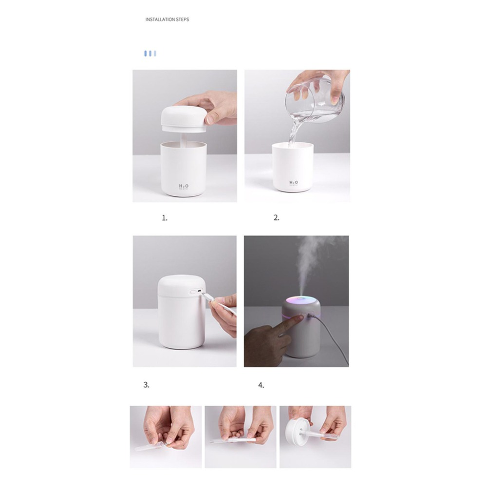 LUMO CART Portable Air Humidifier & Aroma Essential Oil Diffuser – For Car & Home